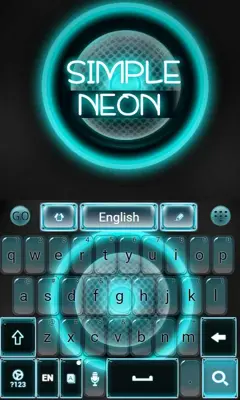 Simple Neon Keyboard android App screenshot 0