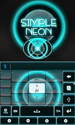 Simple Neon Keyboard android App screenshot 1