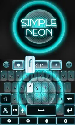 Simple Neon Keyboard android App screenshot 2