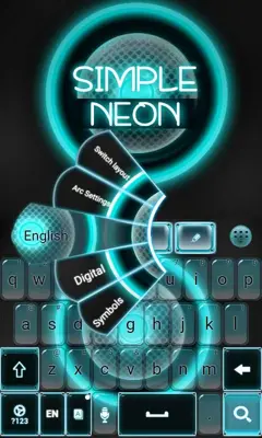 Simple Neon Keyboard android App screenshot 3