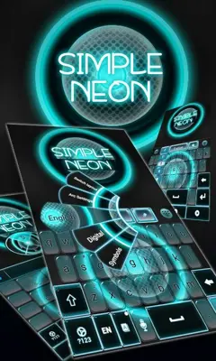 Simple Neon Keyboard android App screenshot 4